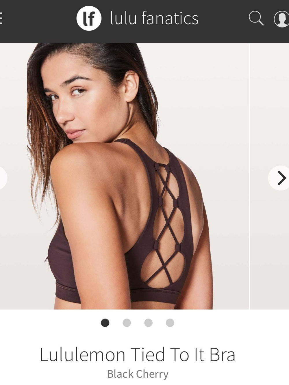 Lululemon Tied To It Bra Size 10